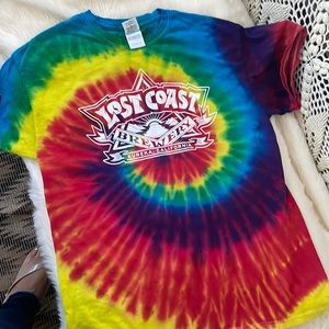 Mens tie dye cotton t shirt. Lost coast brewery.